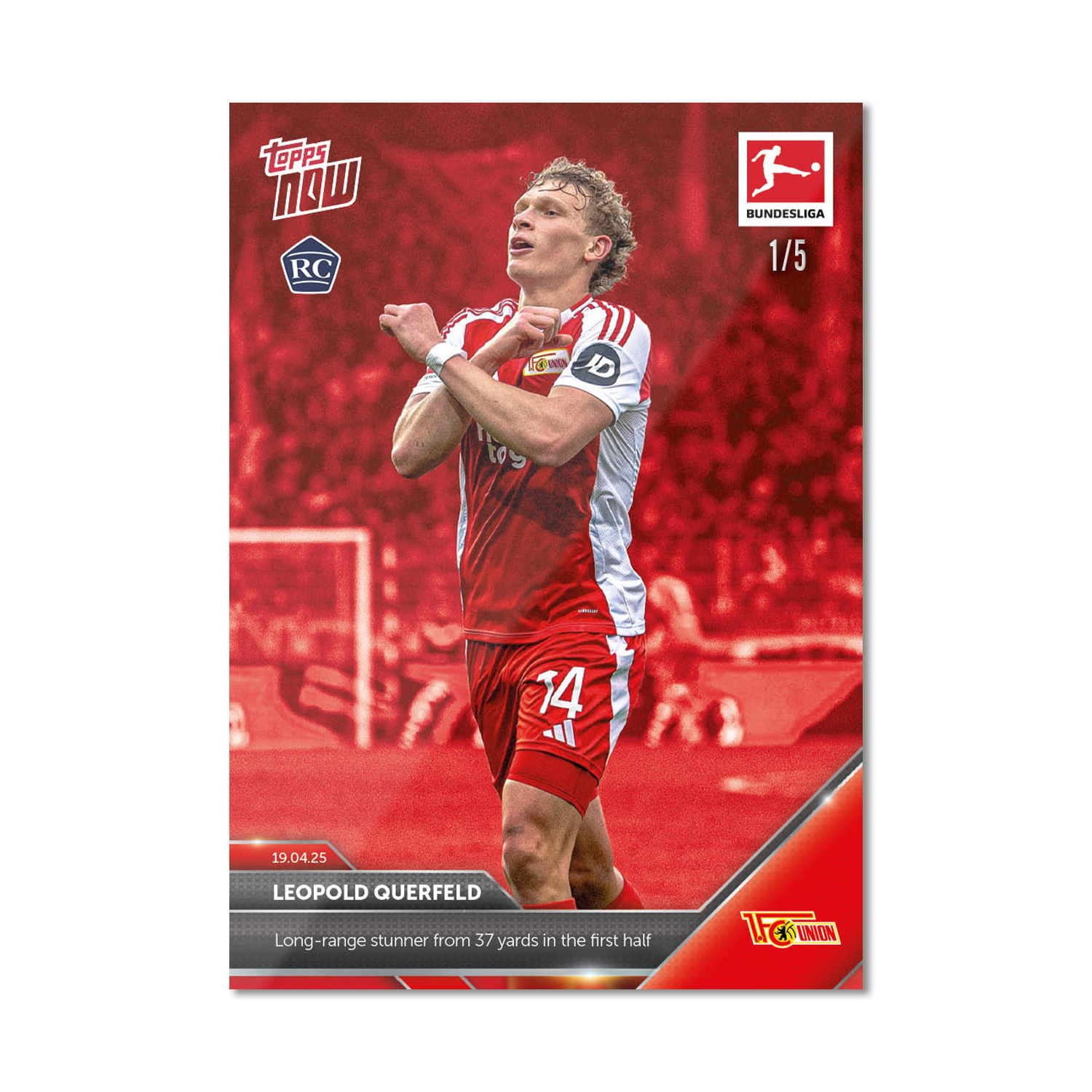 Leopold Querfeld - 2024-25 Bundesliga Topps NOW Card 169 - PR: 385 - Image 4