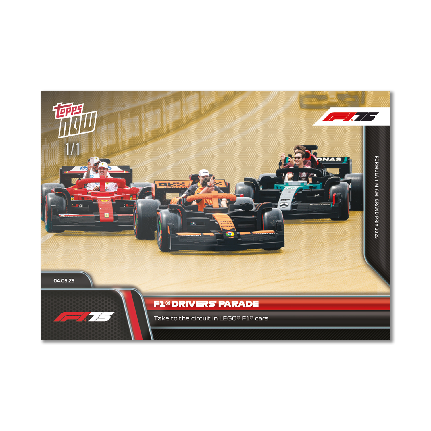 F1 Drivers' Parade - 2025 Formula 1 Topps NOW - Card 36 - PR: 2219 - Image 2