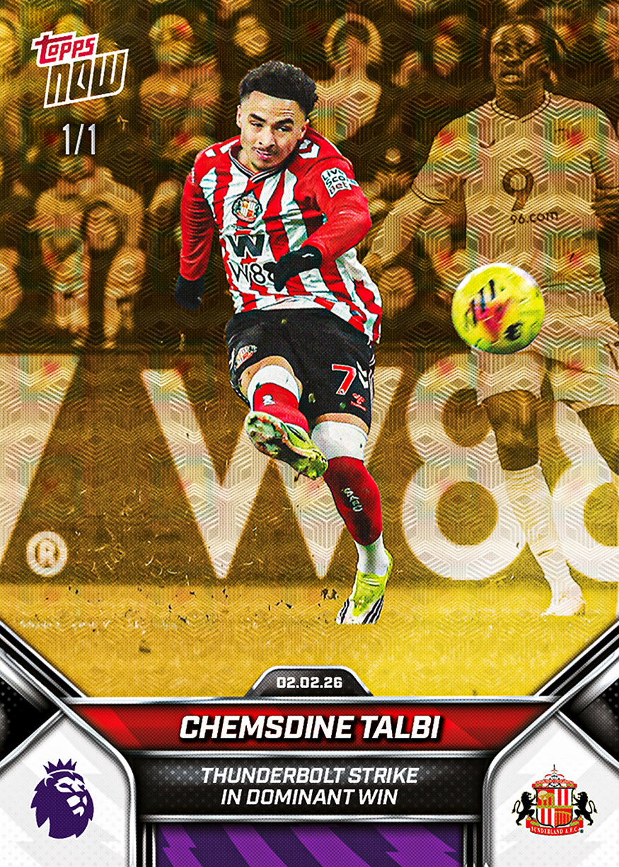 Chemsdine Talbi - 2025-26 Premier League Topps NOW - Card 127 - PR: 459 - Image 2