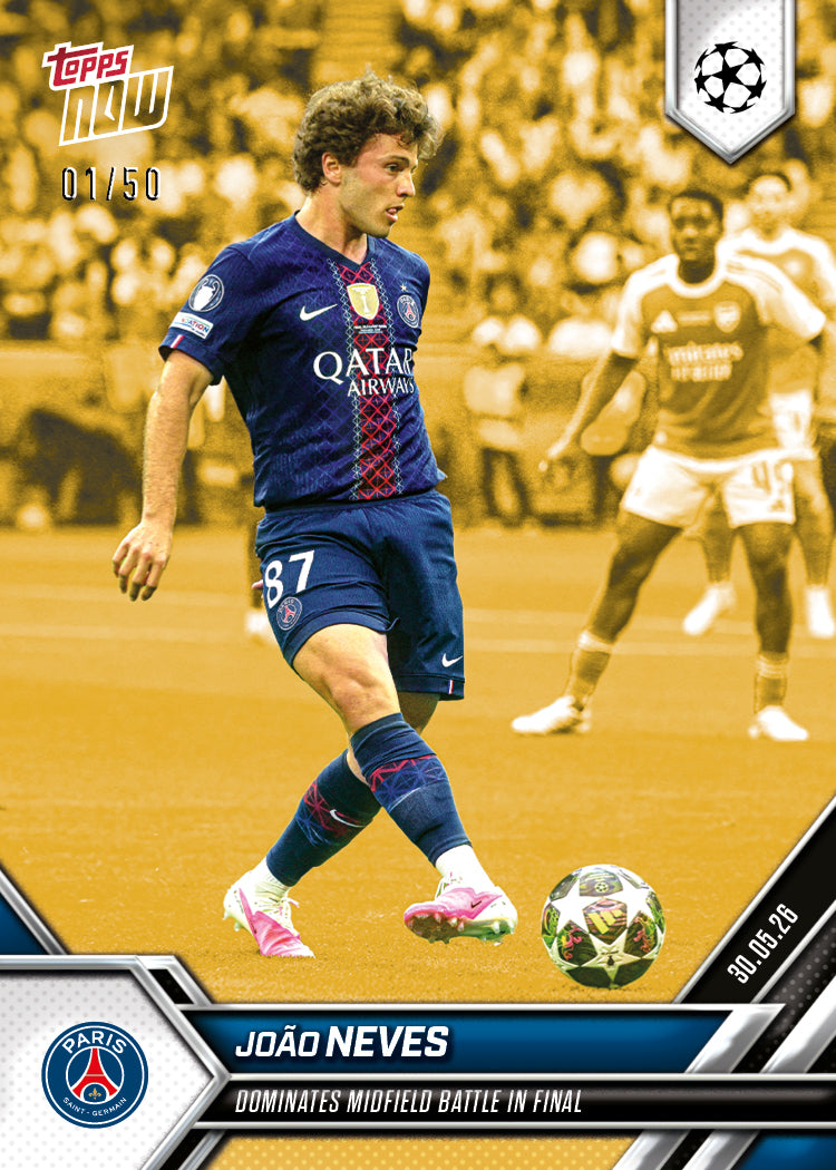 João Neves - 2025-26 UCL Topps NOW - Card 144 - PR: 1170 - Image 6