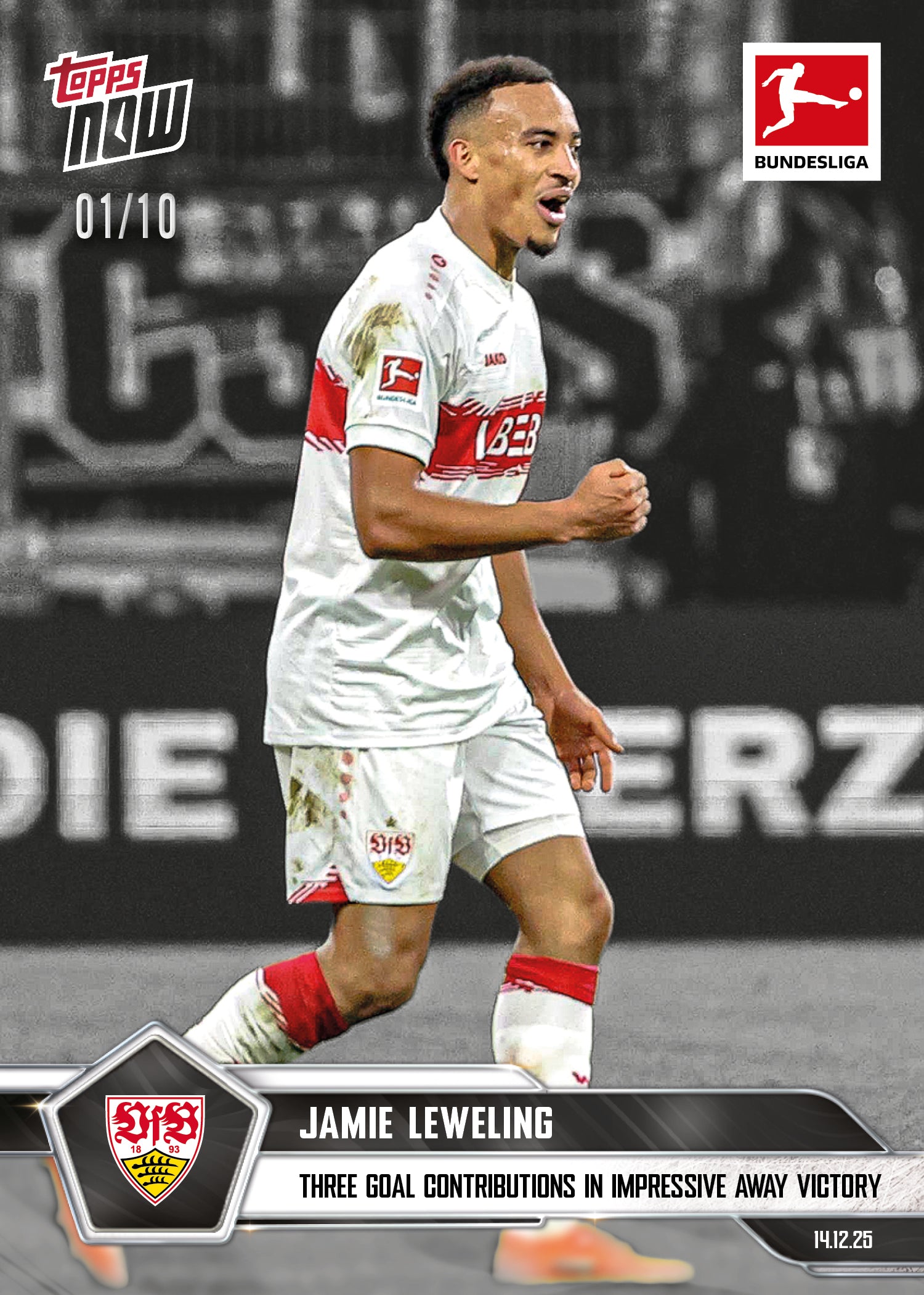 Jamie Leweling - 2025-26 Bundesliga Topps NOW - Card 83 - PR: 182 - Image 4