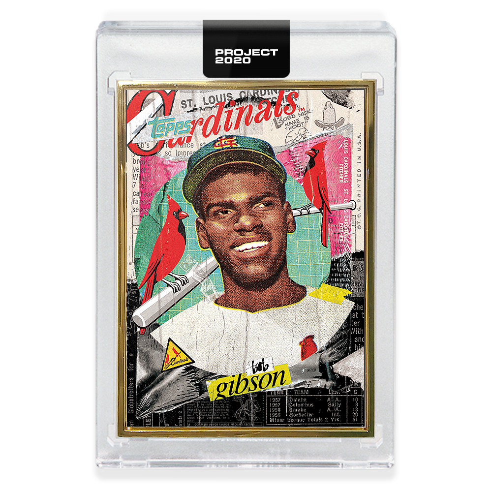Topps PROJECT 2020 Card 70 - 1959 Bob Gibson by Tyson Beck - Print Run: 6757 - Image 2