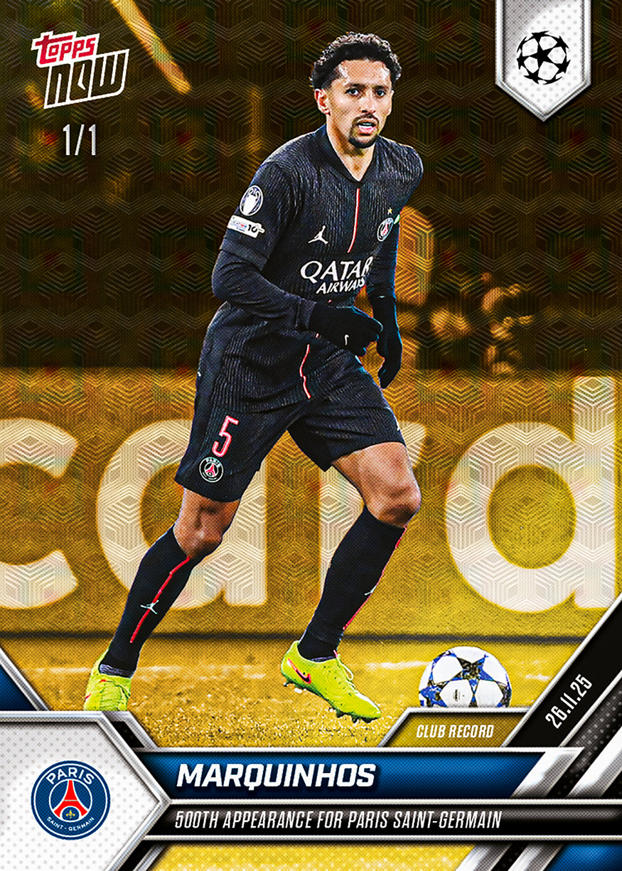 Marquinhos - 2025-26 UCL Topps NOW - Card 57 - PR: 232 - Image 2