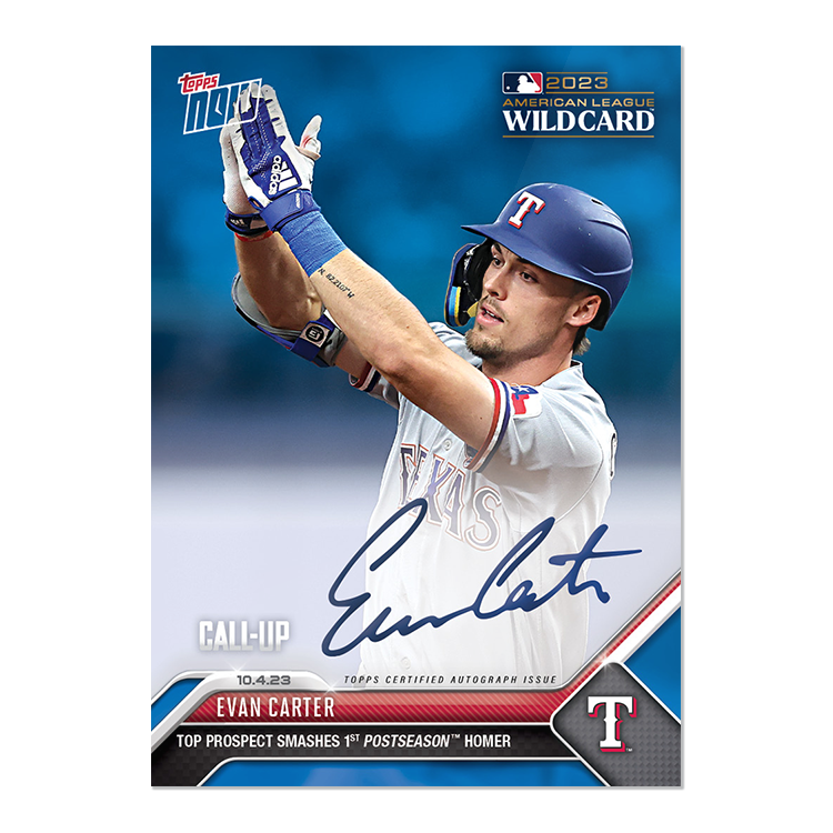 On-Card Autograph # to 99 or Lower - Evan Carter - 2023 MLB TOPPS NOW Card 964 - Image 4