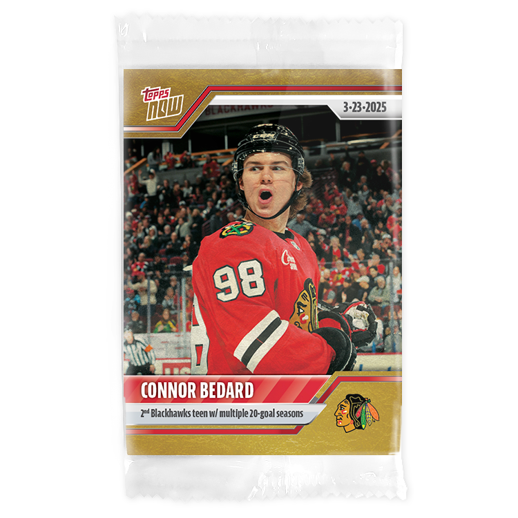 Connor Bedard - 2024-25 NHL Topps NOW - Sticker # 141 Pack - PR: 405 - Image 2