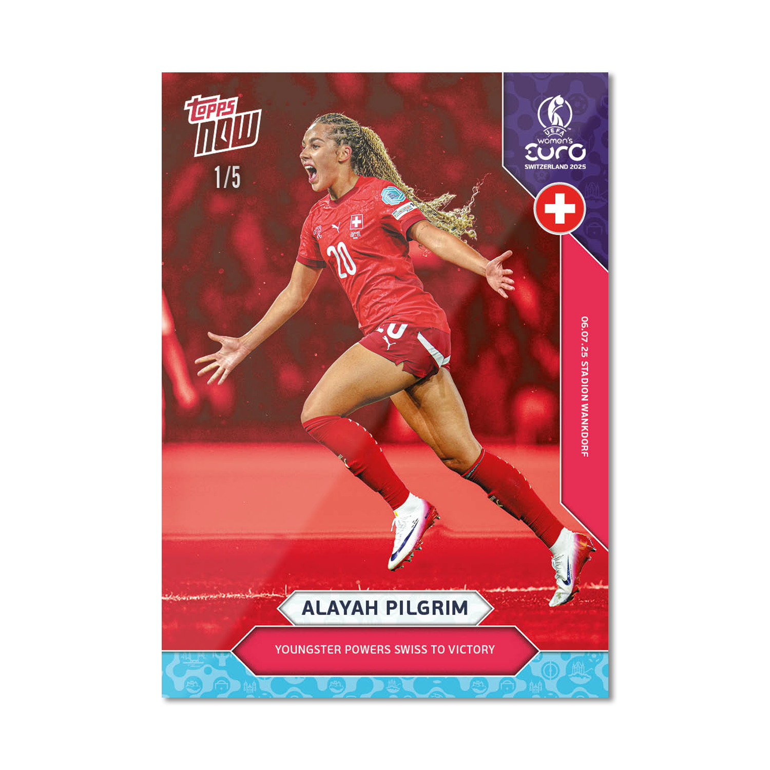 Alayah Pilgrim - UEFA Women’s EURO 2025™ Topps NOW - Card 8 - PR: 204 - Image 3