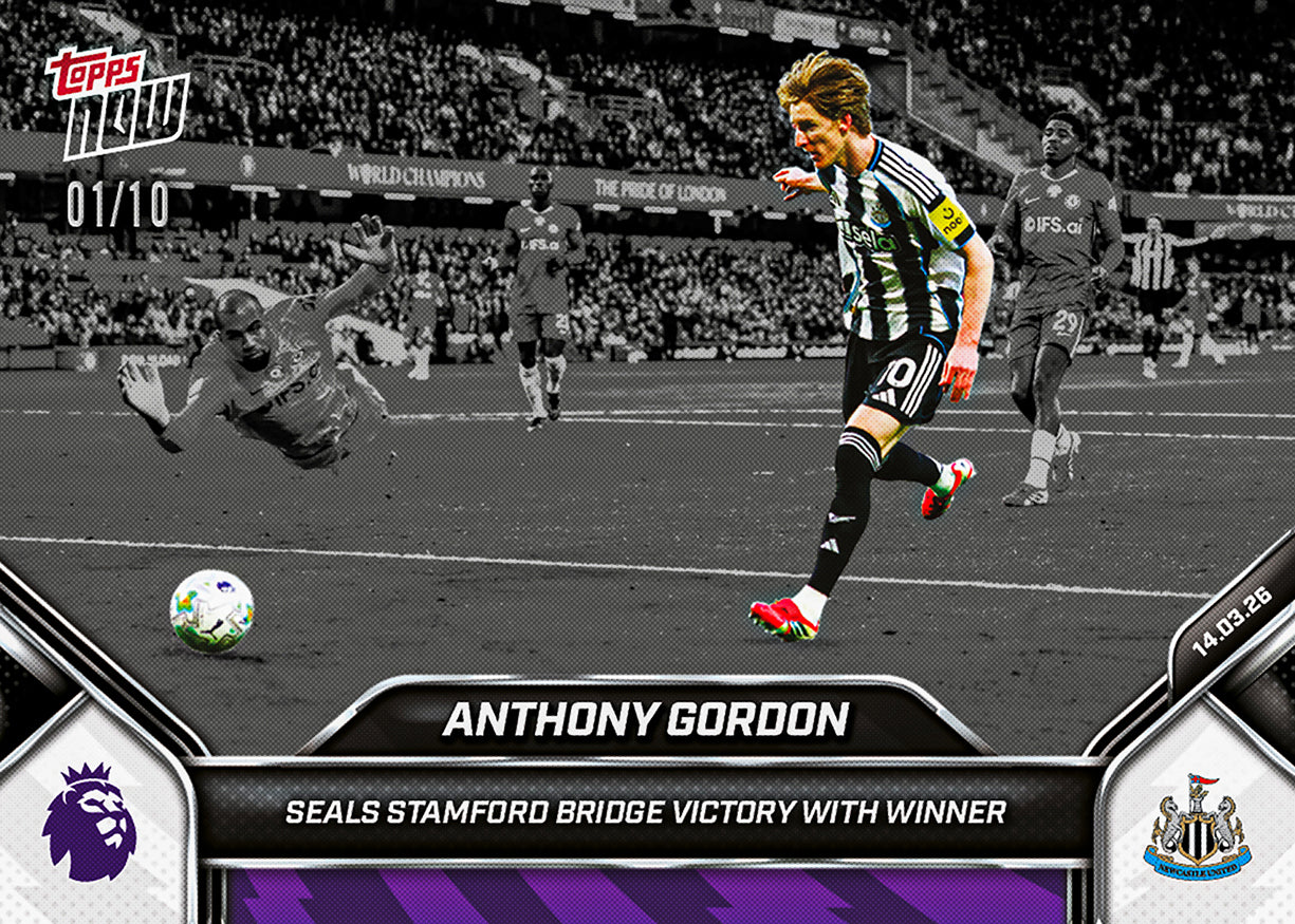 Anthony Gordon - 2025-26 Premier League Topps NOW - Card 157 - PR:240 - Image 4