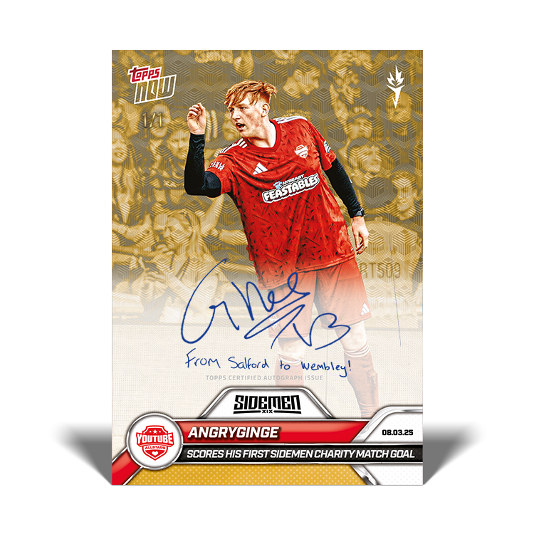 Angryginge - 2025 Sidemen Charity Match Topps NOW Card 5 - LOOK FOR AUTO - PR: 375 - Image 2