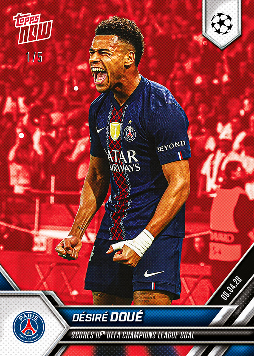 Désiré Doué - 2025-26 UCL Topps NOW - Card 120 - PR: 933 - Image 3