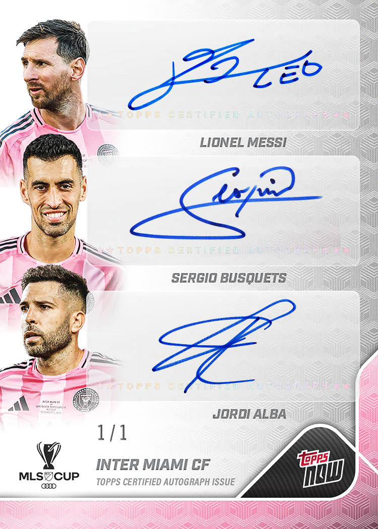 2025 MLS Cup - Inter Miami CF - MLS Topps NOW 8 Card Team Set - PR: 4115 - Image 5