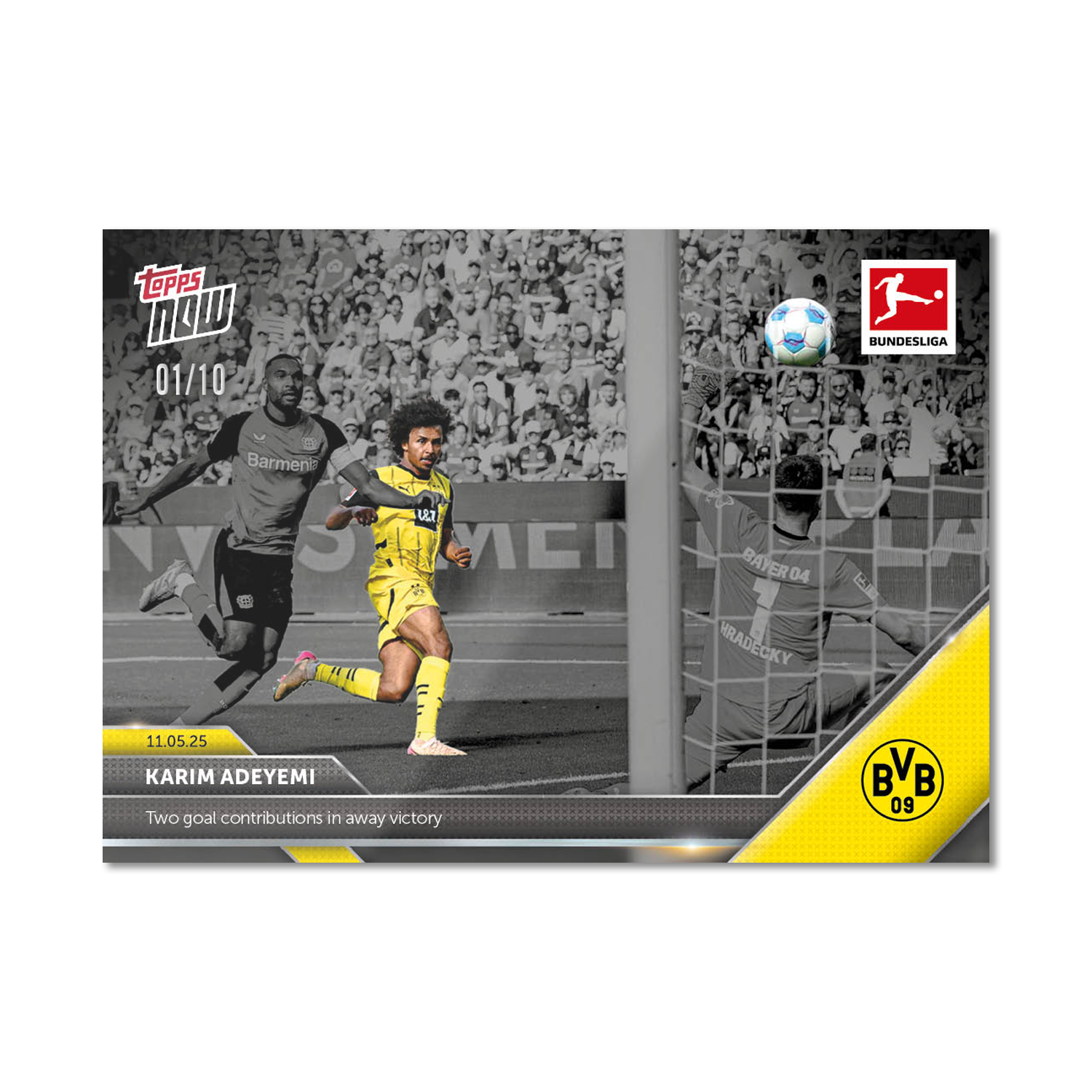 Karim Adeyemi - 2024-25 Bundesliga Topps NOW - Card 185 - PR: 140 - Image 4