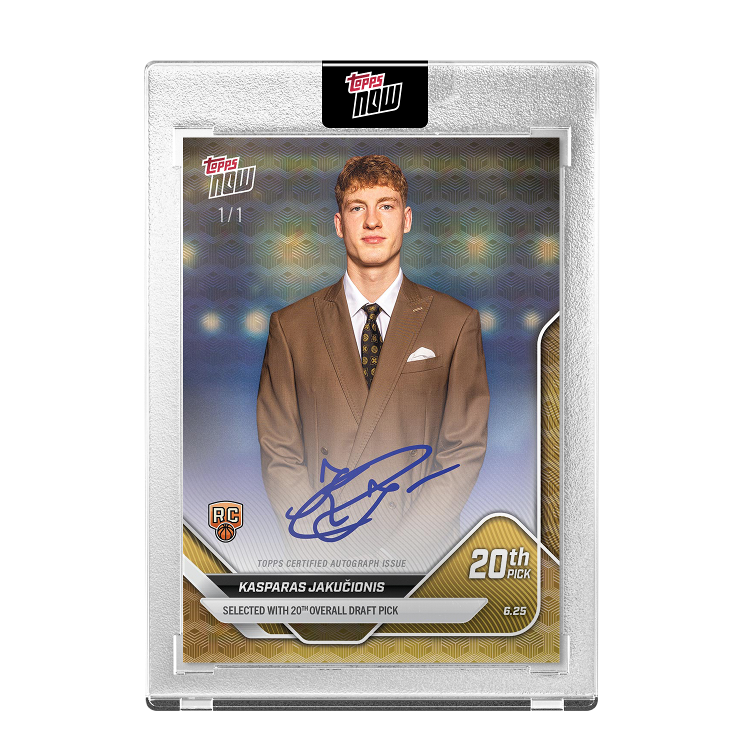 Kasparas Jakučionis - 2025 Topps NOW Basketball - Card D20 - LOOK FOR AUTOS - PR: 1650 - Image 2
