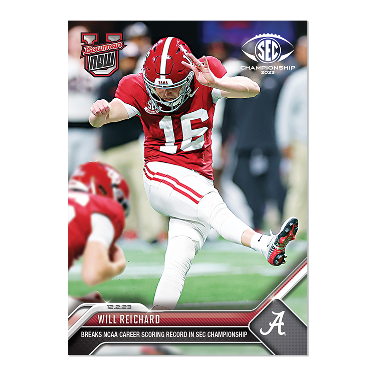 Will Reichard - 2023 Bowman U NOW Football Card 36 - PR: 542