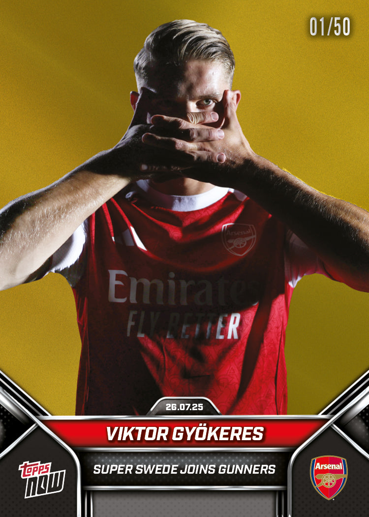 Viktor Gyökeres - 2025 Arsenal FC Topps NOW - Card 2 - PR: 2605 - Image 6
