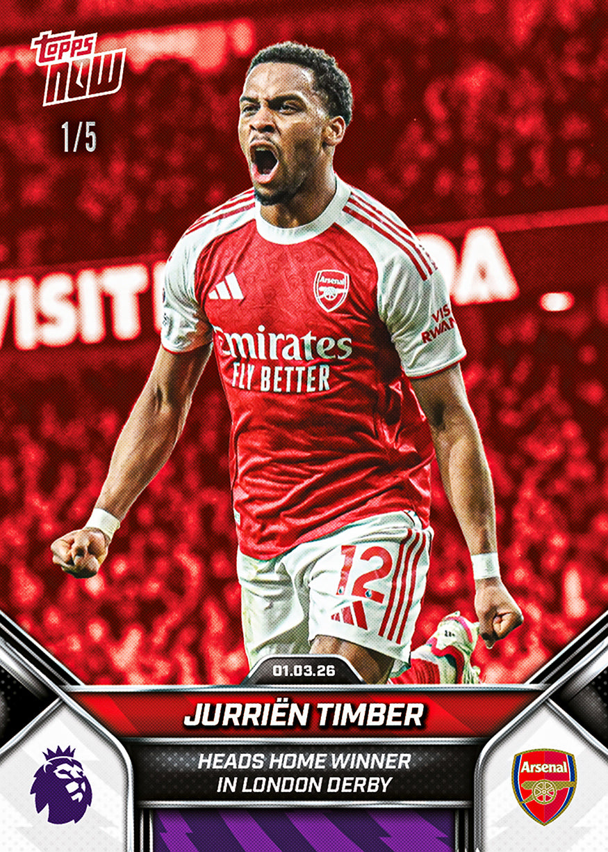 Jurriën Timber - 2025-26 Premier League Topps NOW - Card 149 - PR: 759 - Image 3