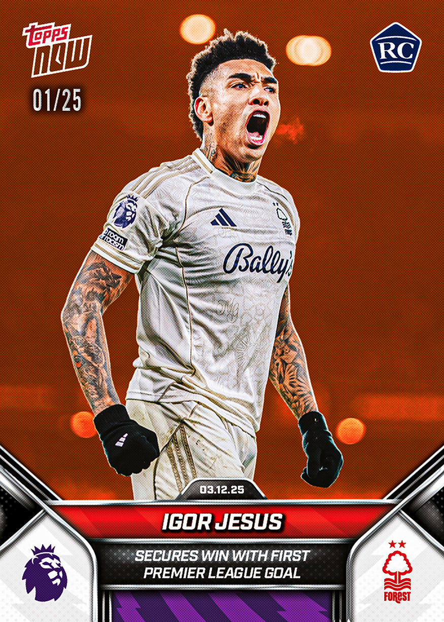 Igor Jesus - 2025-26 Premier League Topps NOW - Card 73 - PR: 423 - Image 5