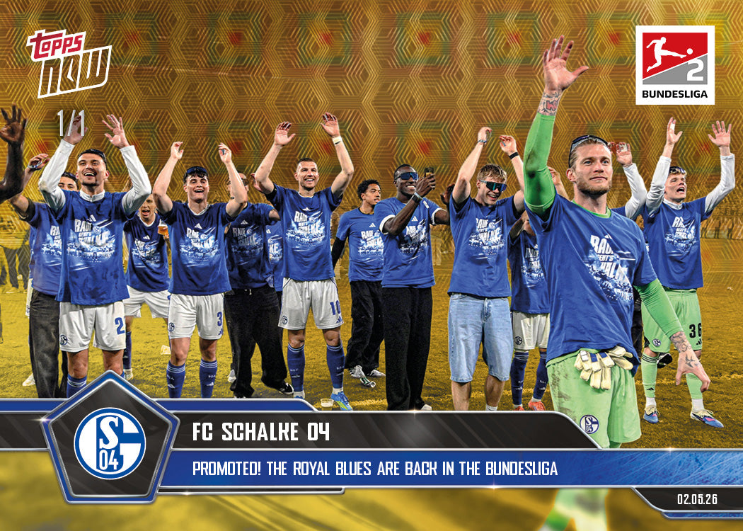 FC Schalke 04 - 2025-26 Bundesliga Topps NOW - Card 186 - PR: 953 - Image 2