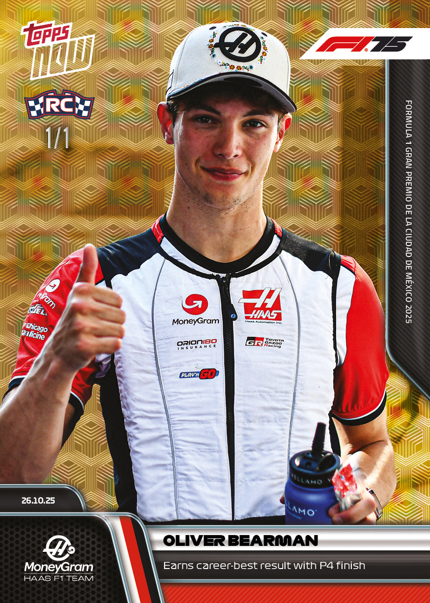 Oliver Bearman - 2025 Formula 1 Topps NOW - Card 73 - PR: 2305 - Image 2