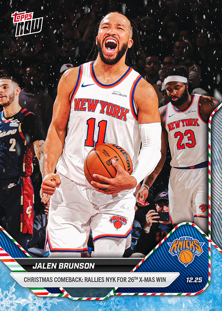 Jalen Brunson - 2025-26 NBA Topps NOW - Card 99 - PR: 1147 - Image 2