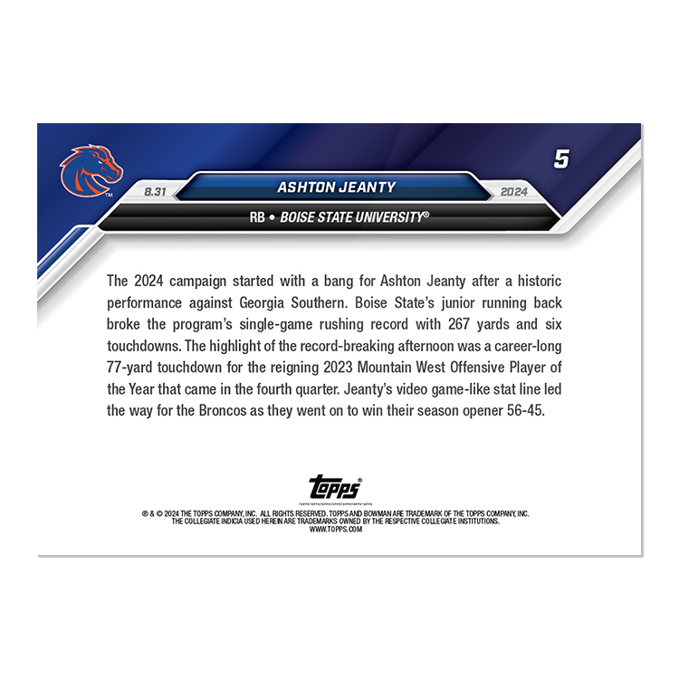 Riley Leonard/Jeremiyah Love - 2024 Bowman U NOW Football Card 6 - PR: 900 - Image 2