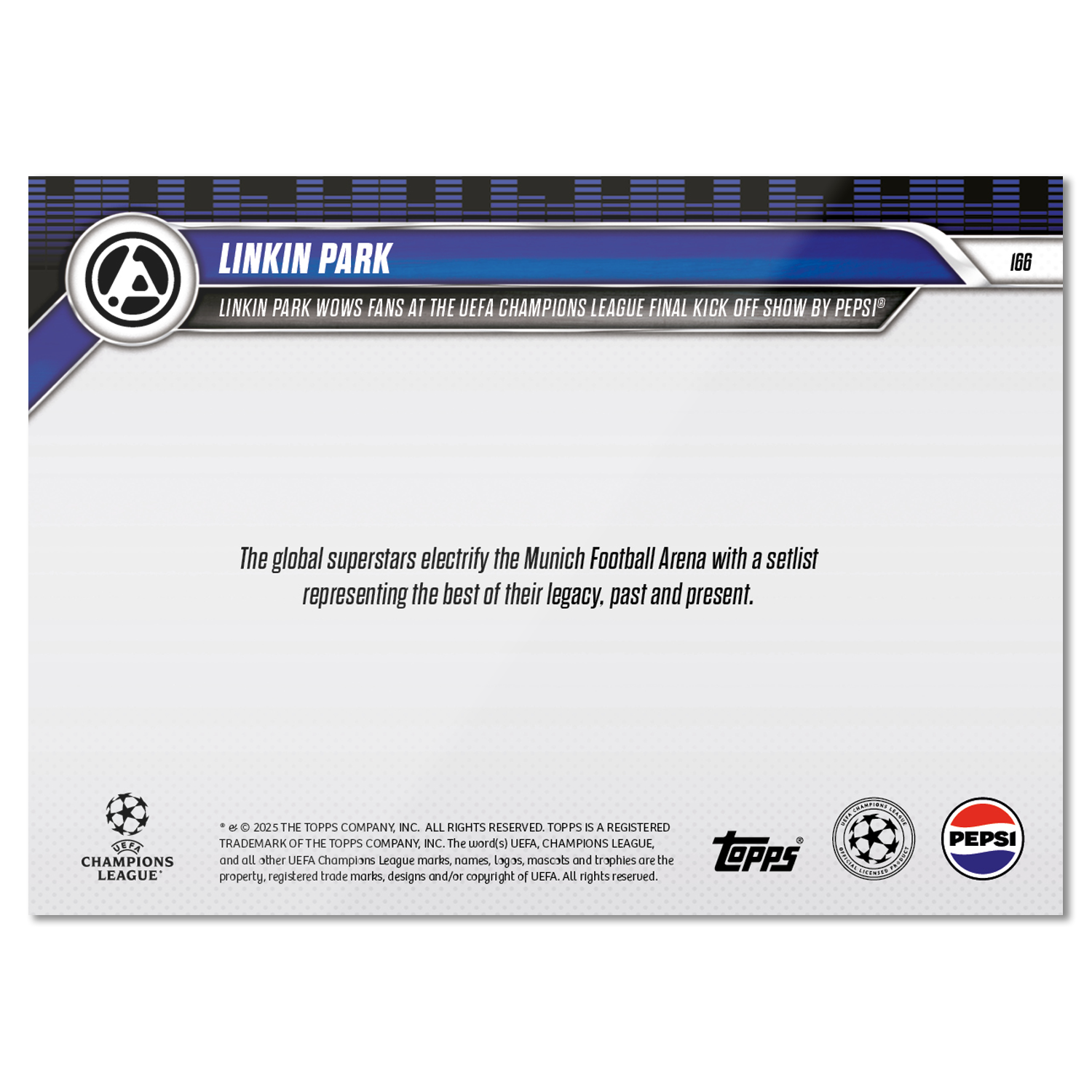 Linkin Park - 2024-25 UCL Topps NOW - Card 166 - PR: 5313 - Image 7
