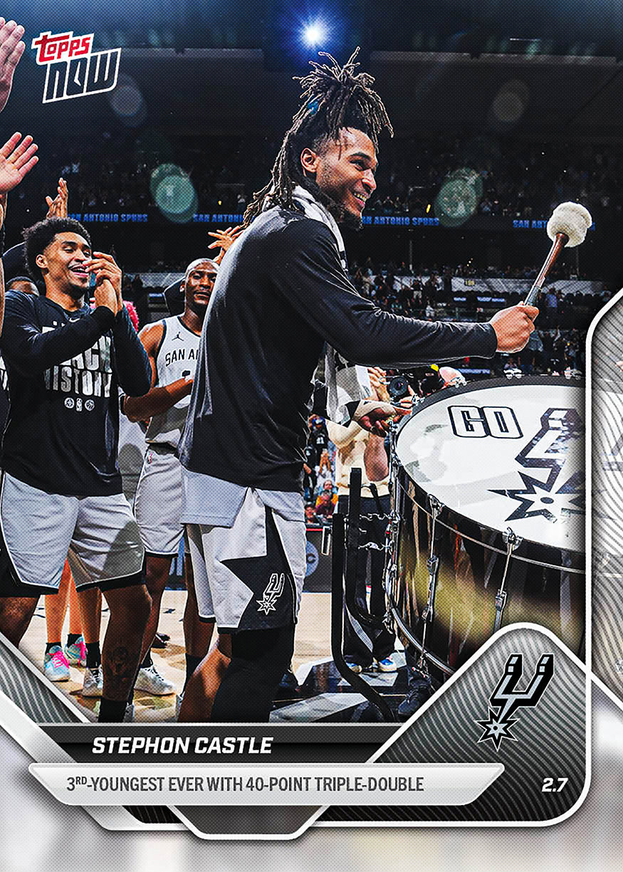 Stephon Castle - 2025-26 NBA Topps NOW - Card 164 - PR: 3105 - Image 3