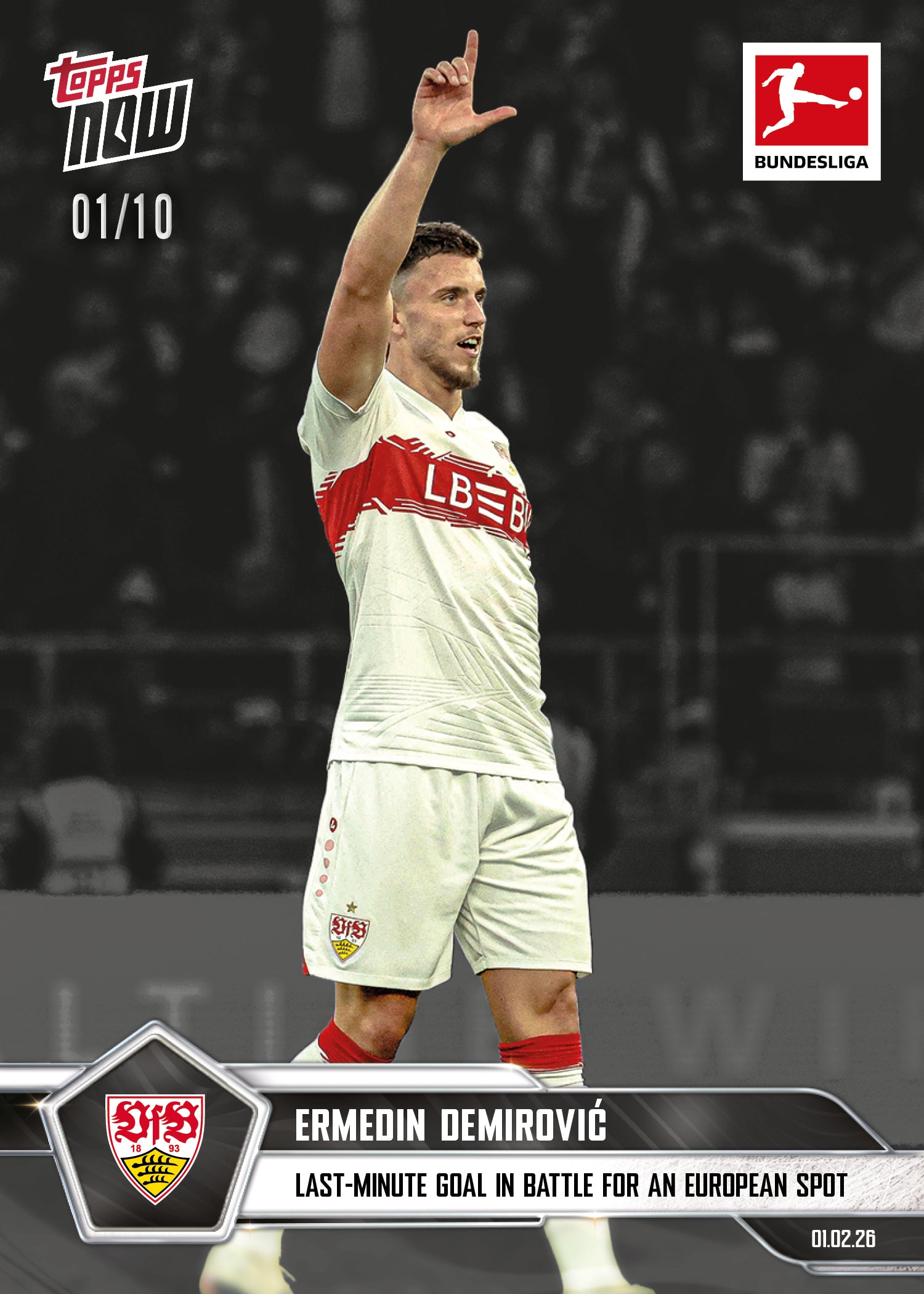 Ermedin Demirović - 2025-26 Bundesliga Topps NOW - Card 116 - PR: 235 - Image 4