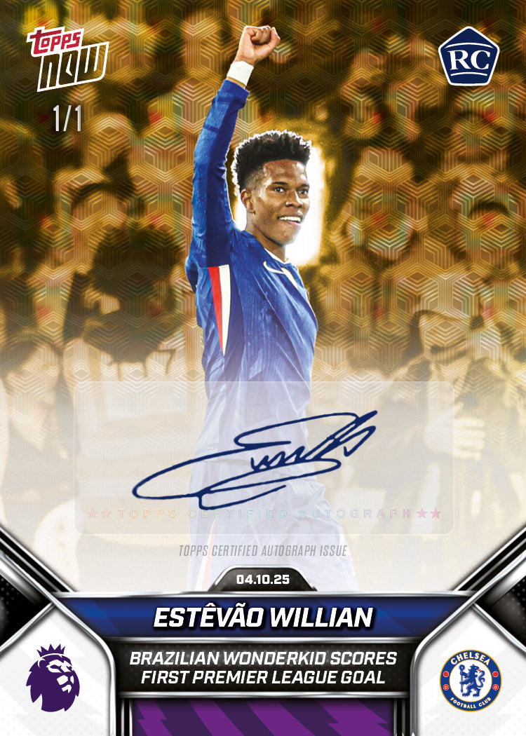 Estêvão Willian - 2025-26 Premier League Topps NOW - Card 32 - PR: 5404 - Image 2