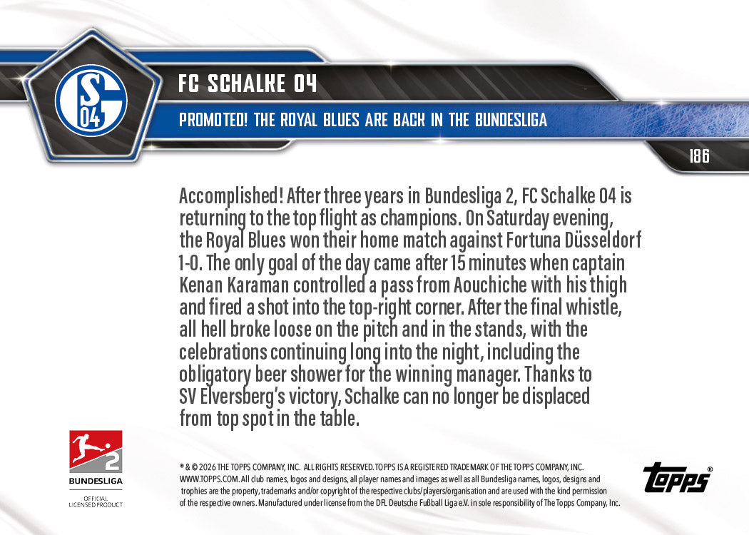 FC Schalke 04 - 2025-26 Bundesliga Topps NOW - Card 186 - PR: 953 - Image 7