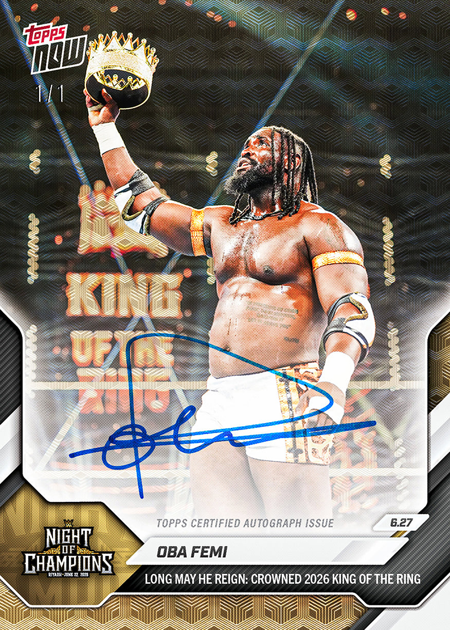 Oba Femi - 2026 WWE Topps NOW - Card 66 - PR: 1689 - Image 2