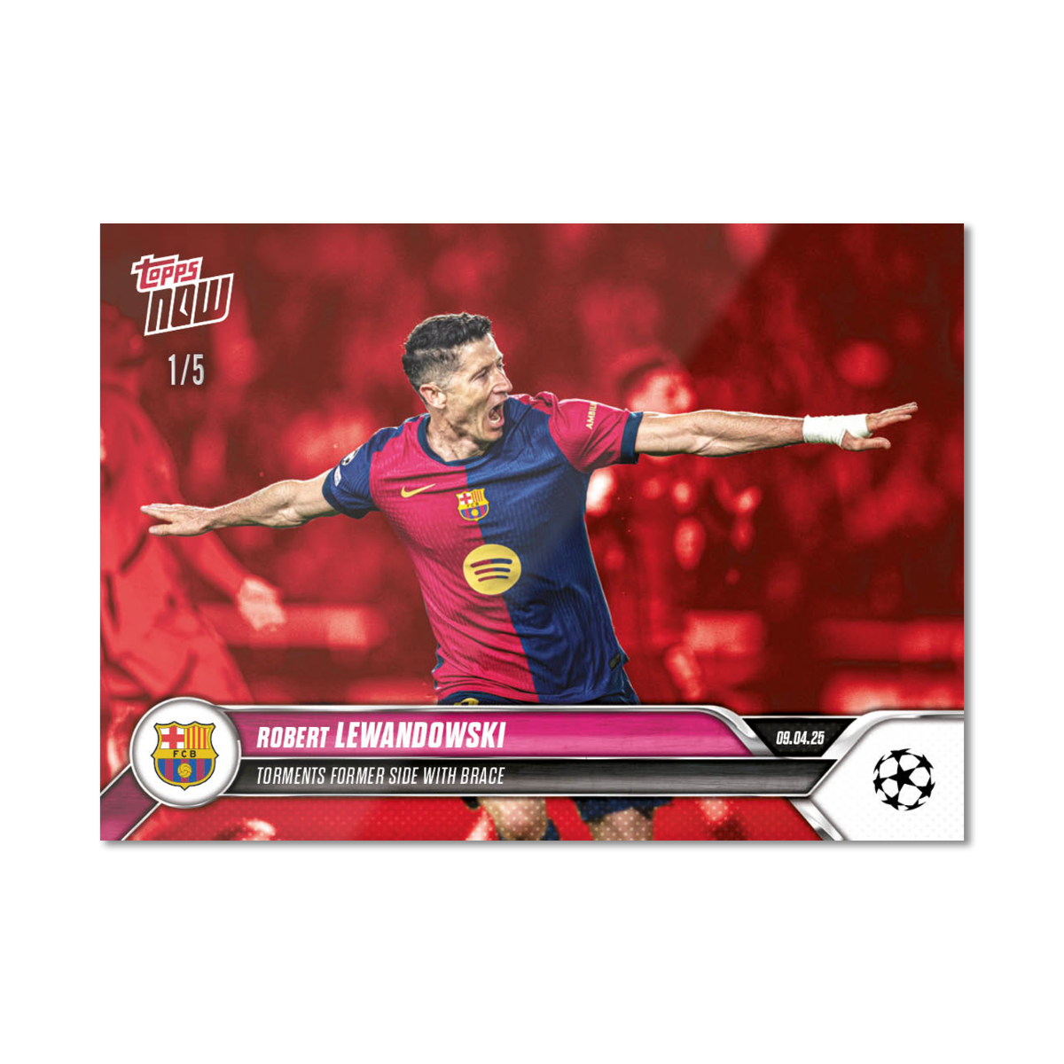 Robert Lewandowski - 2024-25 UCL Topps NOW - Card 136 - PR: 436 - Image 3
