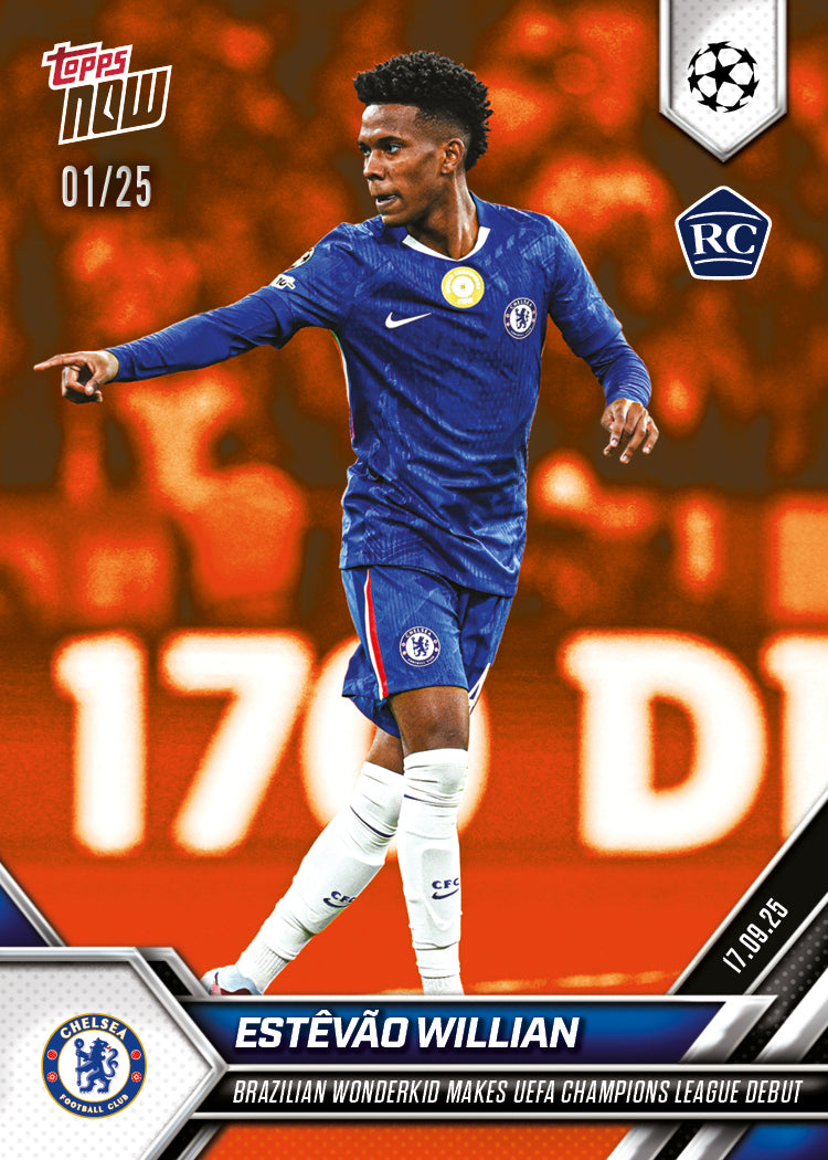 Estêvão - 2025-26 UCL Topps NOW - Card 18 - PR: 2194 - Image 5