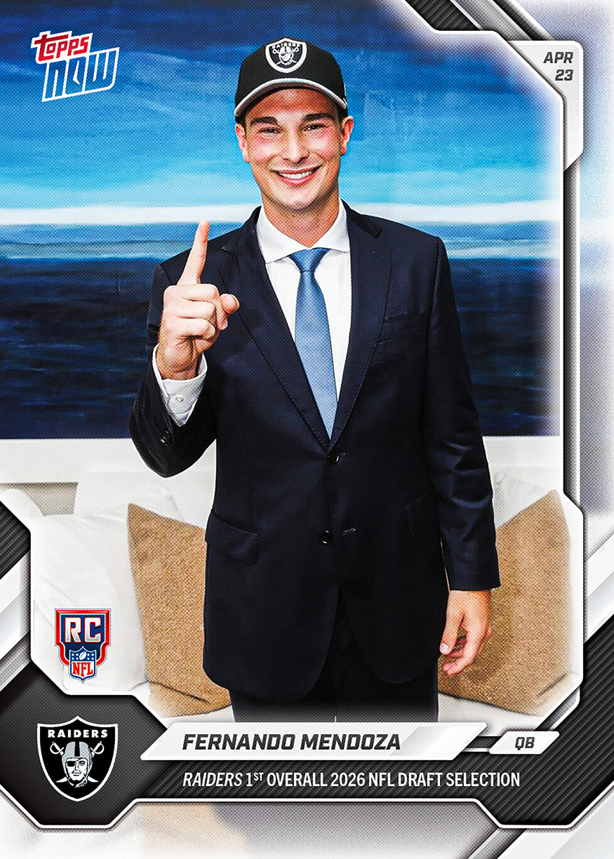 Fernando Mendoza - 2026 NFL Topps NOW - Card FMEN - PR: 126581