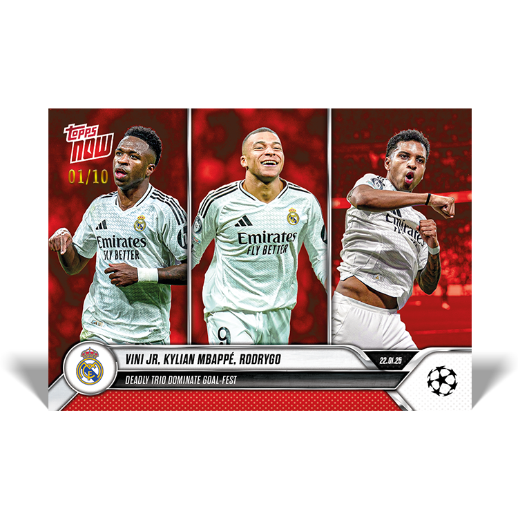 Rodrygo X Kylian Mbappé X Vini Jr - Deadly trio dominate goal-fest - 24/25 UCL Topps NOW Card 83 - PR: 2299 - Image 3
