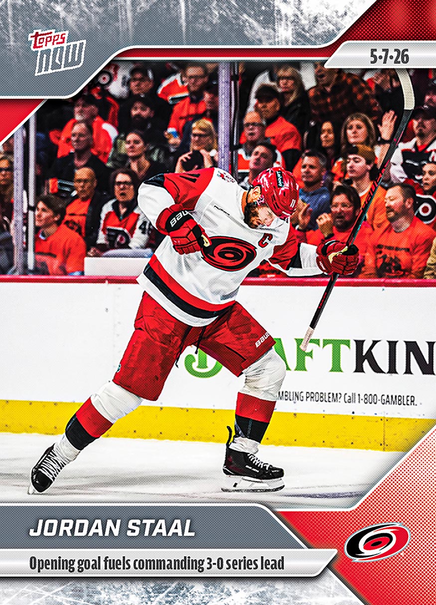 Jordan Staal - 2025-26 NHL Topps NOW - Sticker # 168 Pack - PR: 160
