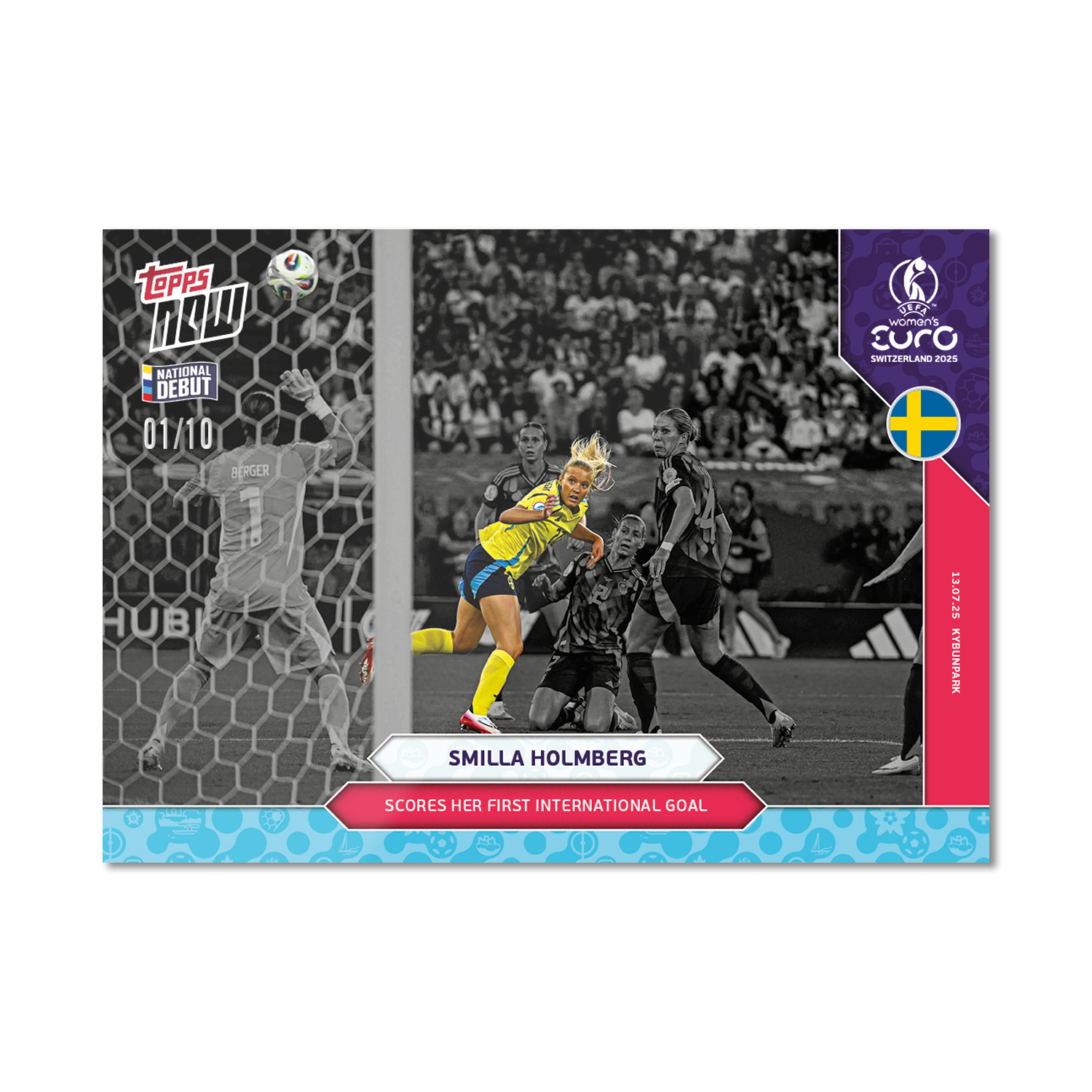 Smilla Hilma Holmberg - UEFA Women’s EURO 2025™ Topps NOW - Card 17 - PR: 138 - Image 4