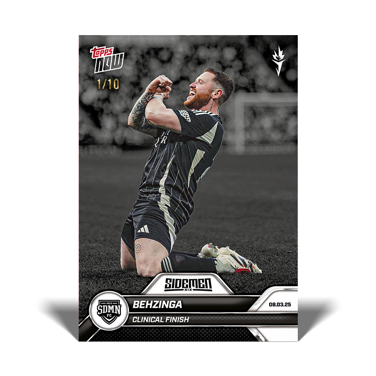 Behzinga - 2025 Sidemen Charity Match Topps NOW Card 3 - LOOK FOR AUTO - PR: 178 - Image 5