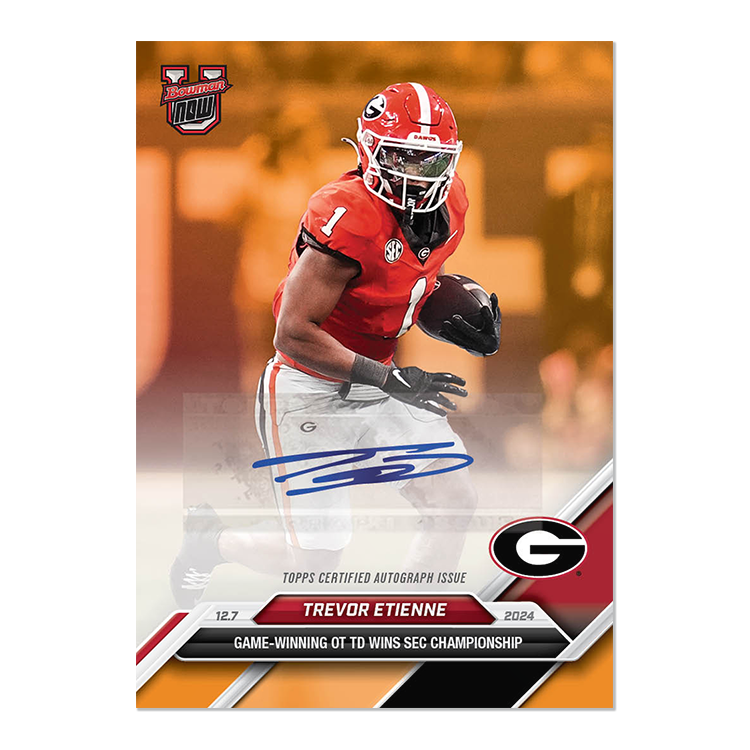 Autograph # to 49 or Lower - Trevor Etienne - 2024 Bowman U Now Card 54 - Image 7