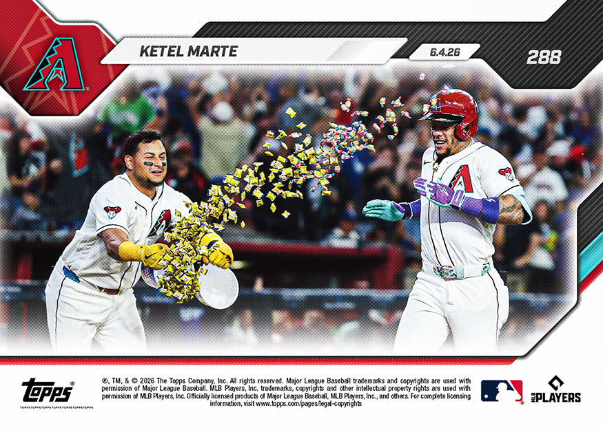 Ketel Marte - 2026 MLB Topps NOW - Card 288 - PR: 542 - Image 2