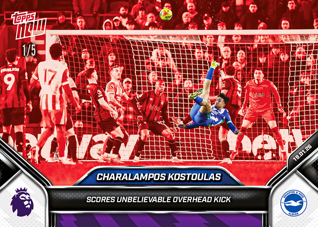 Charalampos Kostoulas - 2025-26 Premier League Topps NOW - Card 113 - PR: 452 - Image 3