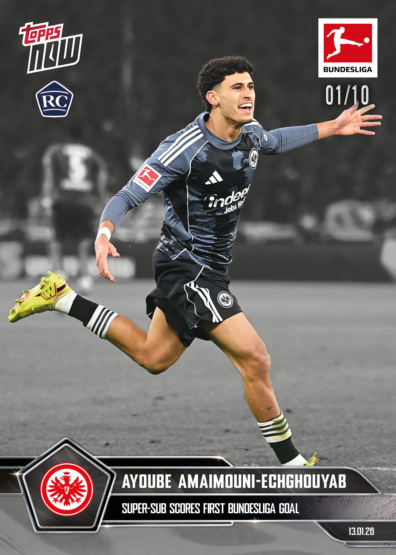 Ayoube Amaimouni-Echghouyab - 2025-26 Bundesliga Topps NOW - Card 95 - PR: 605 - Image 4