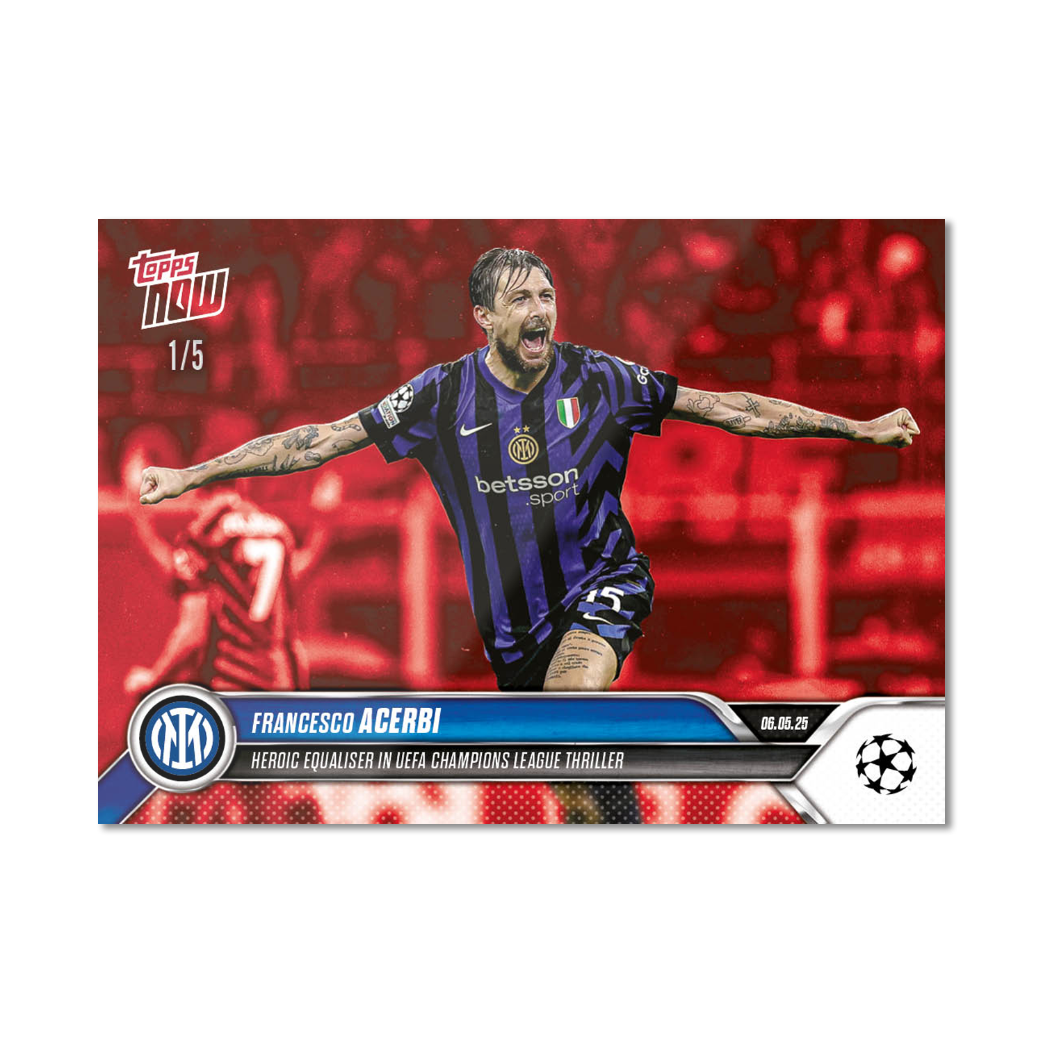 Francesco Acerbi - 2024-25 UCL Topps NOW - Card 152 - Image 3