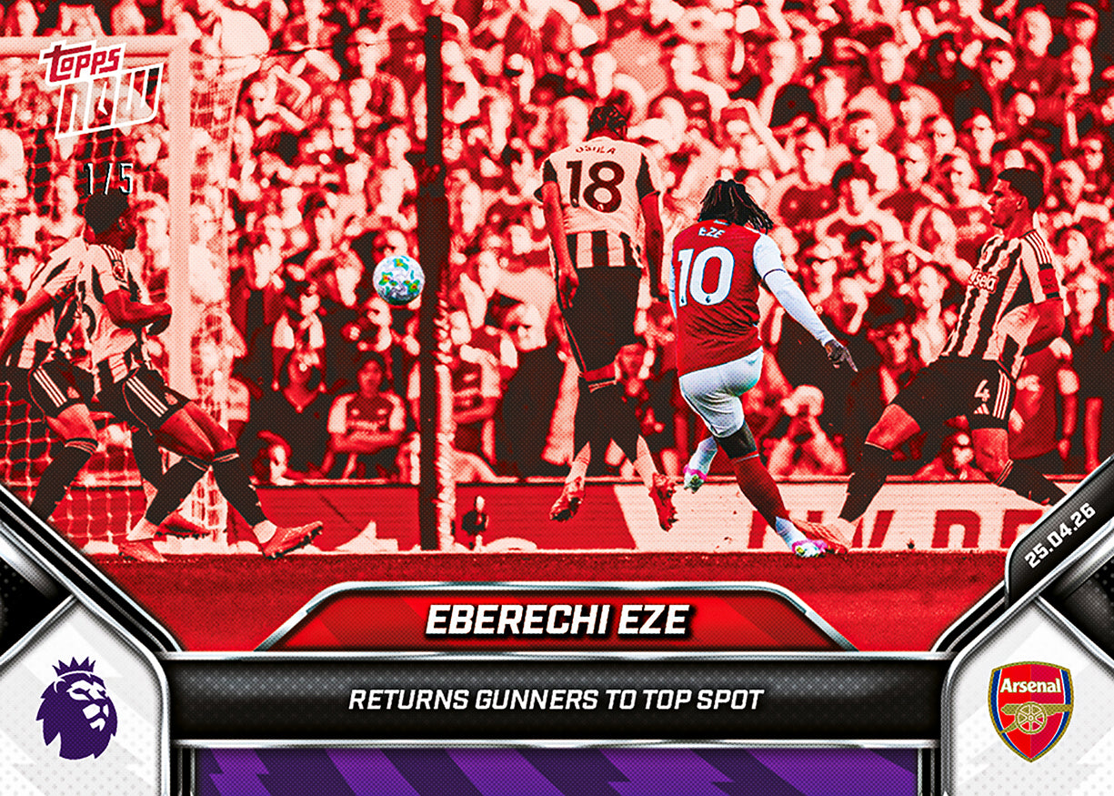 Eberechi Eze - 2025-26 Premier League Topps NOW - Card 183 - PR: 875 - Image 3