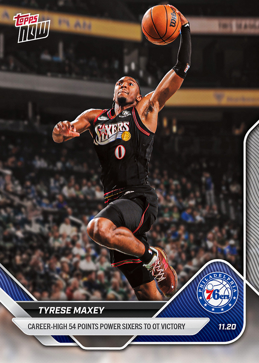 Tyrese Maxey - 2025-26 NBA Topps NOW - Card 59 - PR: 2706