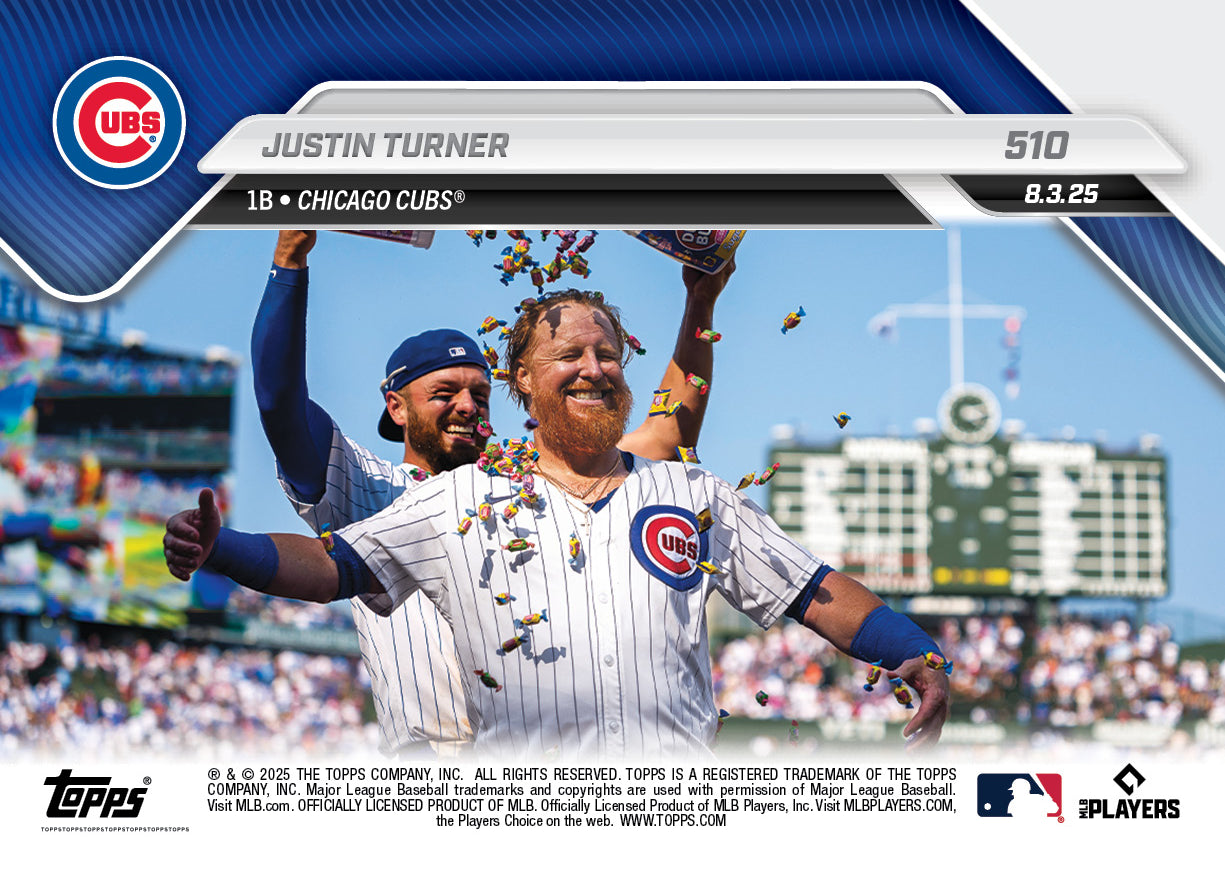 Justin Turner - 2025 MLB Topps NOW - Card 510 - PR: 867 - Image 2