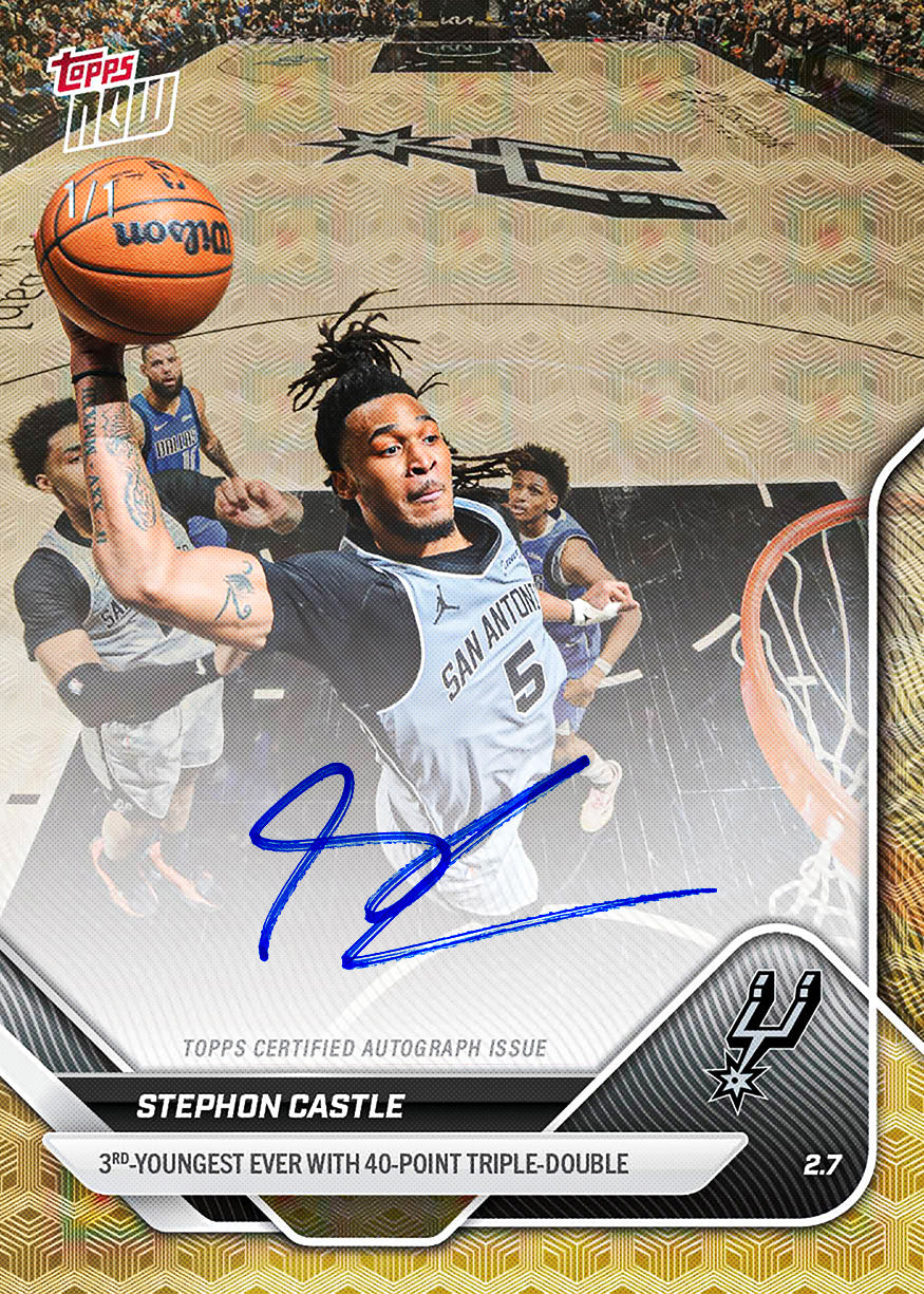Stephon Castle - 2025-26 NBA Topps NOW - Card 164 - PR: 3105 - Image 2