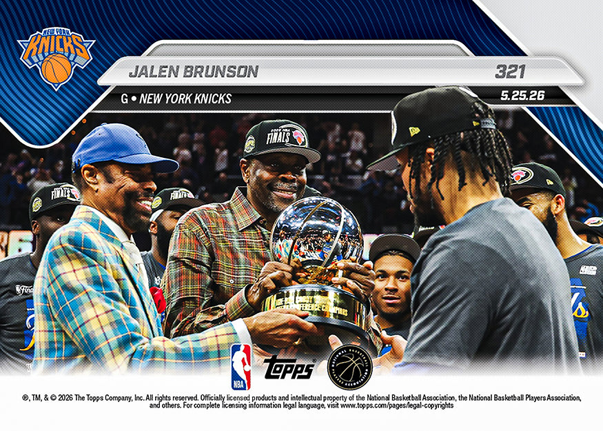 Jalen Brunson - 2025-26 NBA Topps NOW - Card 321 - PR: 20255 - Image 4