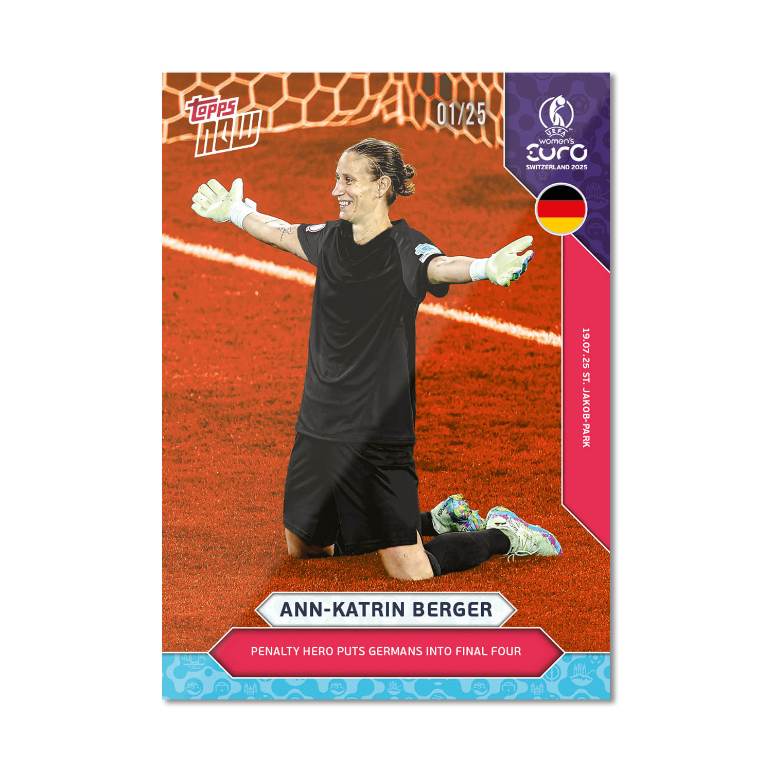 Ann-Katrin Berger - UEFA Women’s EURO 2025™ Topps NOW - Card 24 - PR: 234 - Image 5