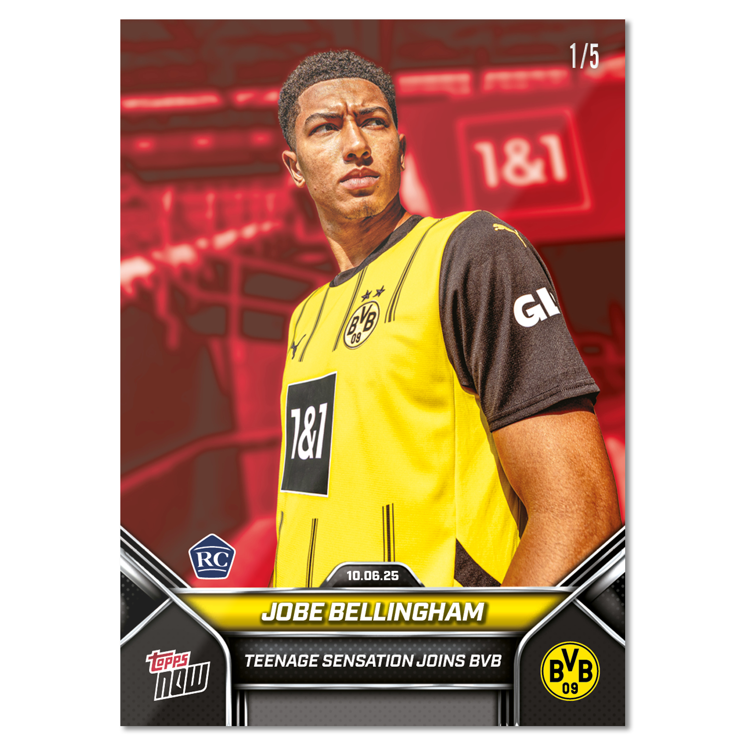 Jobe Bellingham - 2025-26 Borussia Dortmund Topps NOW - Card 1 - PR: 3313 - Image 4