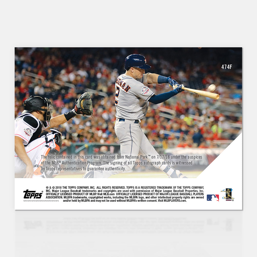 On-Card Autograph & Game Used Base # to 1 - Alex Bregman - MLB TOPPS NOW - Image 2